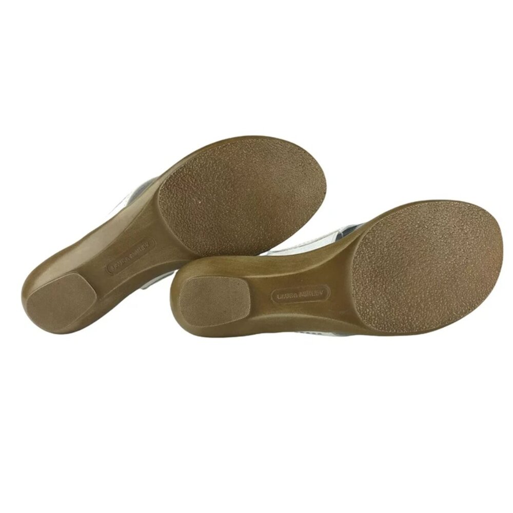 Laura Ashley Womens Maybury S1412250 White Brown Slide Sandals‎ Size US 6.5 M - Picture 7 of 9